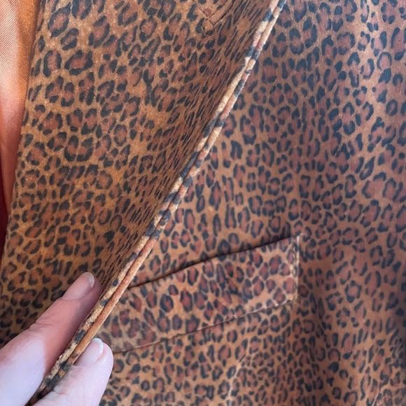THE LIMITED leopard print suede blazer - M - Picture 5 of 8